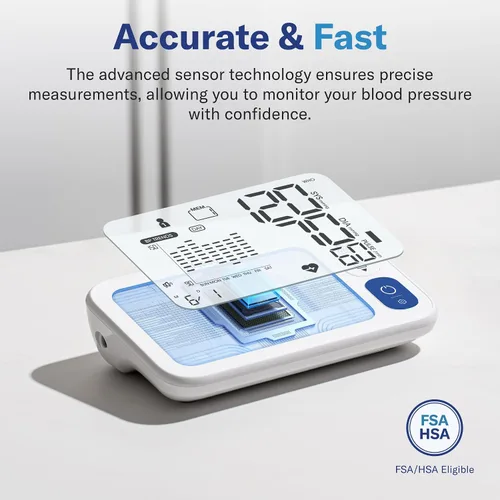 Vista 3 de Alcedo Monitor de presión arterial Bluetooth para uso doméstico, máquina inteligente precisa de presión arterial superior con puño de amplio rango
