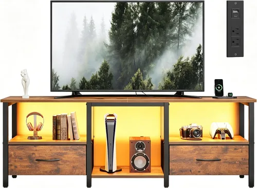 Vista 10 de Soporte de TV para televisores de hasta 55 pulgadas, consola Negro