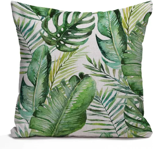 Vista 13 de Nphuriy Funda de almohada de 16 x 16 pulgadas, diseño floral tropical de acuarela, funda de almohada cuadrada decorativa suave, decoración del hogar
