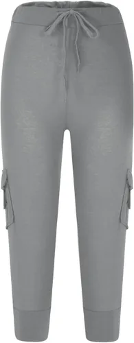Vista 4 de Leggings capri para mujer, color sólido, pantalones capri recortados para entrenamiento, yoga, verano, con 3 bolsillos, pantalones casuales