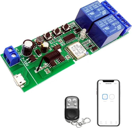 Vista 12 de Módulo de conmutación de relé WiFi inteligente de 1 canal USB 5V/AC85V-250V, compatible con control Bluetooth, control remoto de la aplicación