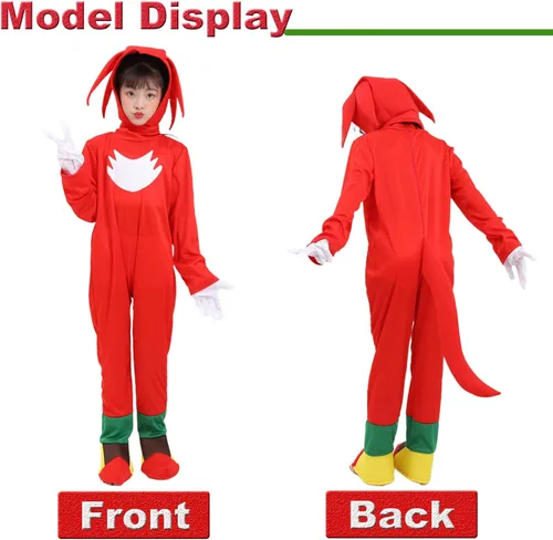 Vista 4 de Besonca Kids Costume Cartoon Bodysuit Jumpsuit Cosplay Halloween Pretend Play Onesies Headpiece Gloves for Girl Boy