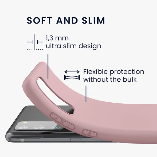 Vista 2 de kwmobile Funda compatible con Samsung Galaxy S20 FE - Funda protectora de silicona TPU suave y delgada - Rosa vintage