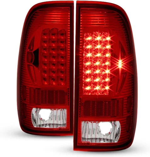 Vista 3 de AKKON - Para 97-03 Ford F150 99-07 F250/350/450/550 Superduty Pickup Truck Styleside Modelo Negro LED Luces traseras Lámparas de freno