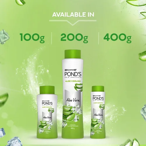 Vista 8 de Pond's Polvo de enfriamiento con bondad de Aloe Enfriamiento instantáneo Enfriamiento 3X Alivio fresco helado 3.53 oz