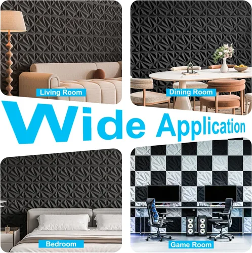 Vista 8 de Art3d Paquete de 33 Paneles de Pared 3D para Decoración de Pared Interior, Paneles de Pared de PVC con Textura de Diamante para Sala de Estar