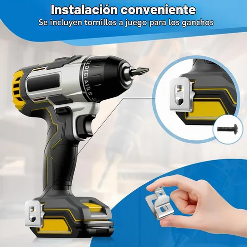 Vista 3 de 4 piezas de clips de cinturón para Dewalt, clip de repuesto premium de acero inoxidable 304, con tornillos, para Dewalt DCD7771 Compatible