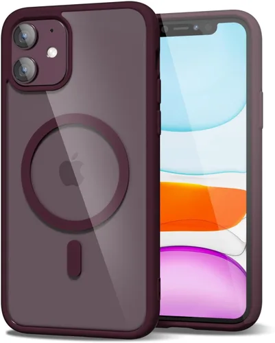 Vista 213 de oakxco Funda magnética transparente compatible con Magsafe, bonita funda delgada y transparente de poliuretano termoplástico no amarillenta, carcasa