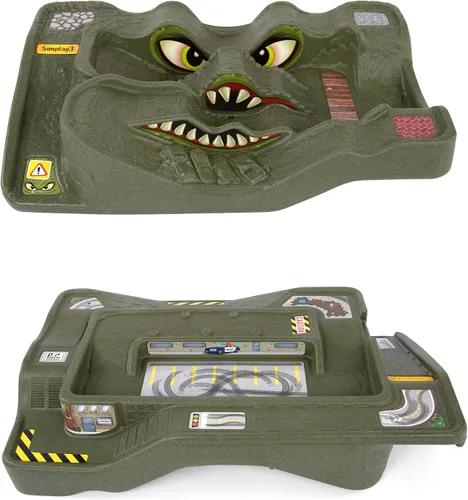 Vista 9 de Título: Mesa de Pista de Carreras de Coches Simplay3 Monster City Extreme Wheels - Mesa de Juego Portátil de 2 Lados para Niños con 2 Camiones