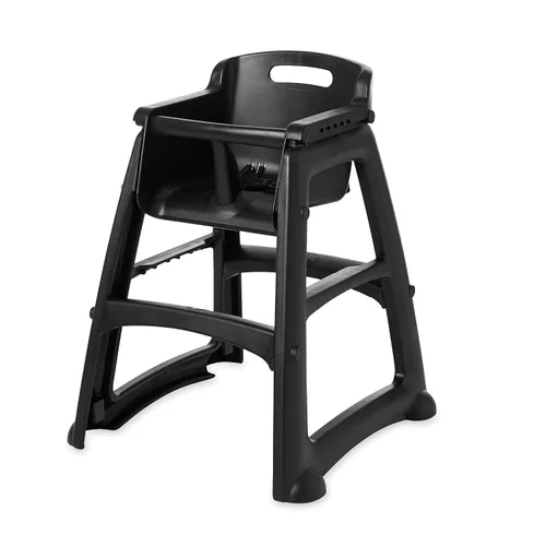 Vista 3 de Rubbermaid Commercial Products - Sillas altas resistentes para bebés y niños pequeños, Negro