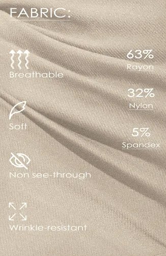 Vista 5 de ZTN Pantalones de vestir de cintura alta para mujer, pantalones de trabajo con control de abdomen, pantalones casuales de negocios con 4 bolsillos