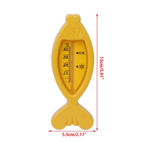Vista 3 de 1 unids verde/amarillo agua bebé baño de peces forma temperatura bebé ducha bebé termómetro de baño - color aleatorio