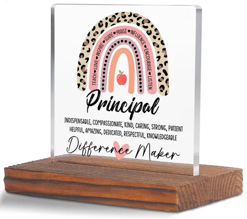 Vista 32 de Letrero decorativo de escritorio transparente para después de la escuela, regalo de agradecimiento para mujeres y hombres, regalos de agradecimiento
