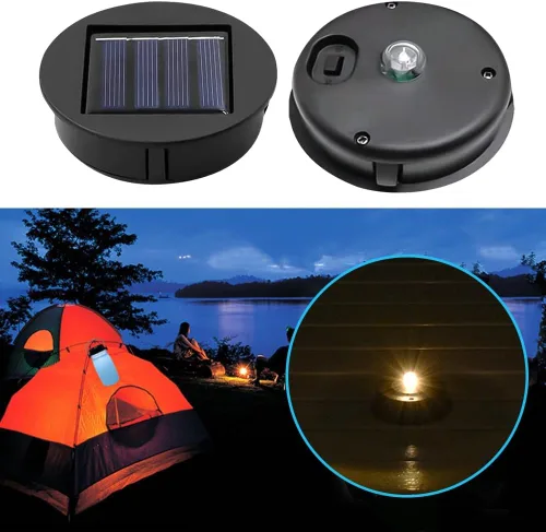 Vista 6 de Solar Light Replacement Top for Outdoor Hanging Lanterns Kit Set