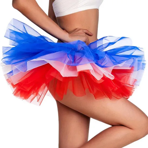 Vista 23 de REETAN Falda tutú de ballet de 6 capas de tul corto tutús para mujer