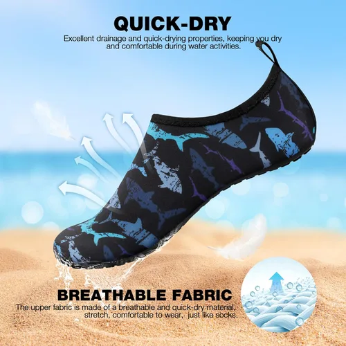 Vista 4 de SIMARI Zapatos de Agua para Hombre y Mujer, Calcetines Acuáticos para Playa, Pies Descalzos, Secado Rápido, Aerobics Acuáticos, Natación, Piscina