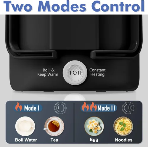 Vista 5 de HYTRIC Hervidor Eléctrico de Viaje, Hervidor Pequeño Plegable de 650ML, Hervidor de Agua Portátil con Control de Energía Dual, Hervidor de Acero