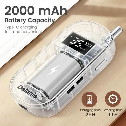 Vista 3 de Delanie Taladro de uñas de 35000 RPM, eliminación rápida portátil de archivos electrónicos para acrílicos, extensiones de gel y polvo de inmersión