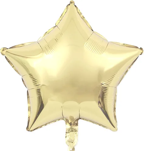 Vista 3 de Globos de estrella beige de 18 pulgadas, 10 globos de Mylar de forma estrella beige con revestimiento metálico de helio para decoraciones de fiesta