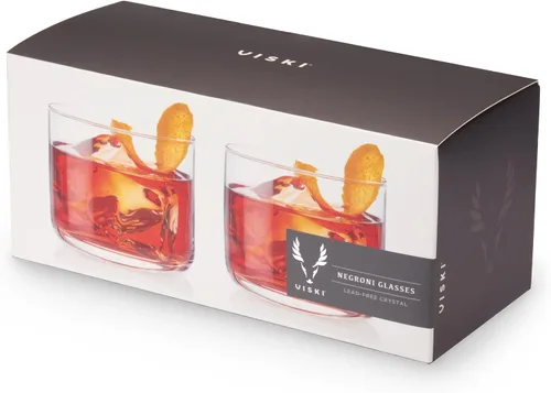 Vista 13 de Viski Raye Crystal Negroni - Vasos de cóctel Lowball de alta calidad, vasos de 8 onzas, juego de 2