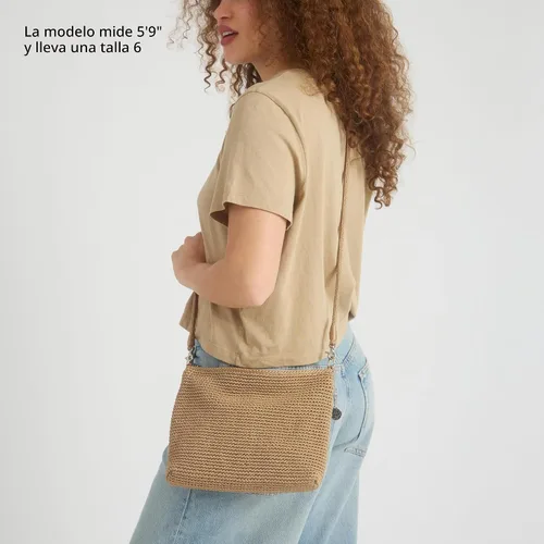 Vista 2 de The Sak Lumi Convertible Crossbody - Bolso de mano 3 en 1 de ganchillo y Bambú
