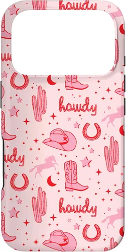 Vista 30 de Funda estética para iPhone 17, diseño de vaquera rosa pastel
