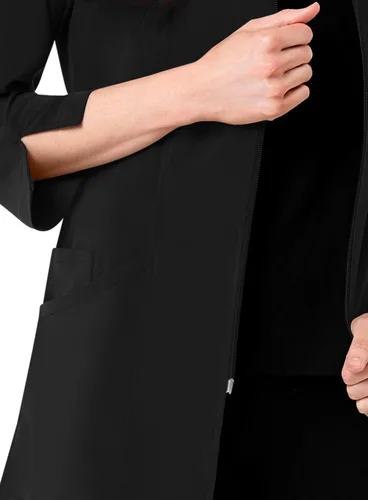 Vista 4 de Maevn Chaqueta de laboratorio médico de manga 3/4 para mujer inteligente Negro