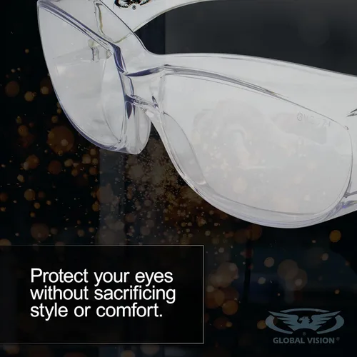 Vista 6 de Global Vision Gafas de seguridad de la serie Oversite Claro