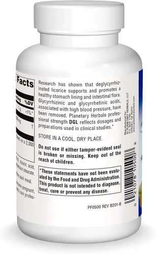 Vista 3 de Planetary Herbals Tabletas de regaliz DGL, 100