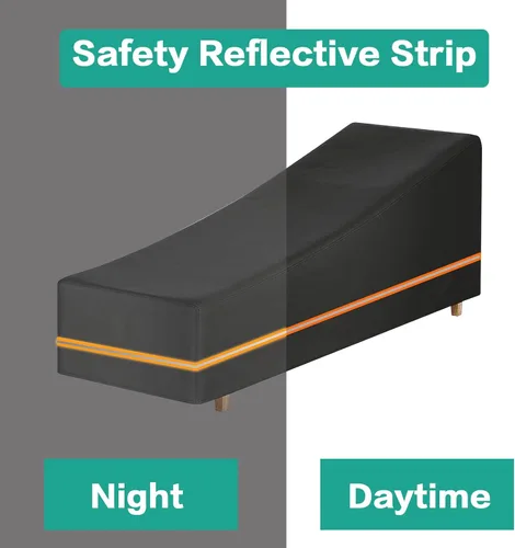 Vista 7 de Waterproof Garden Sunbed Cover,Heavy Duty 600D Oxford Fabric Windproof Outdoor Sun Lounger Covers Anti-UV Patio Sunbed Lounger