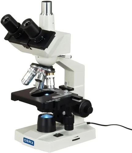 Vista 2 de OMAX Microscopio compuesto biológico trinocular 40X-1600X con la luz reemplazable del LED