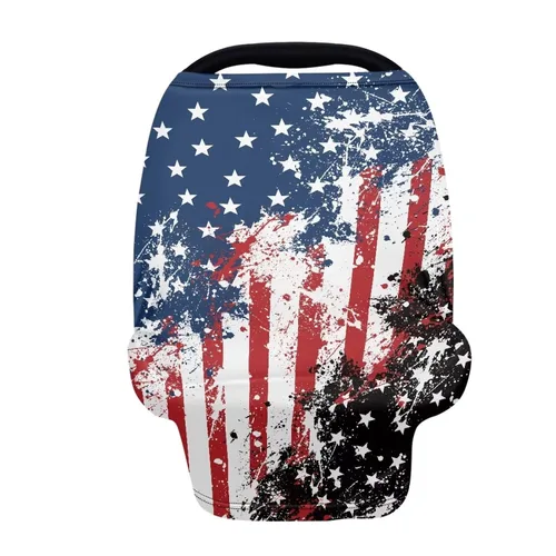 Vista 25 de Fundas de asiento de coche con bandera americana, diseño de camuflaje, multiusos, resistente al viento, cubierta antipolvo, protección de Bandera