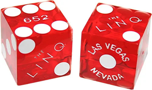 Vista 27 de Par de dados de casino en serie a juego - Auténticos dados de dados de Las Vegas 0.748 in, juegos de mesa y coleccionables - Aliante rojo pulido