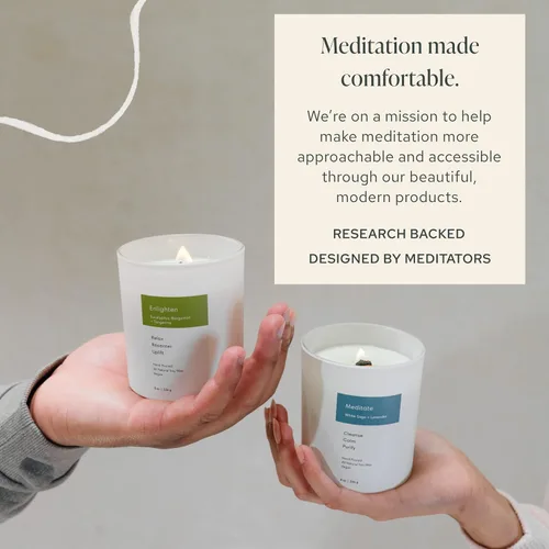 Vista 8 de Mindful Modern Natural Awaken Candle Aroma de jengibre y hierba de limón Aromaterapia para aliviar el estrés, meditación, yoga, curación
