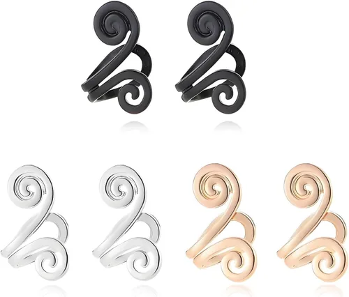 Vista 9 de Lymphatic Earrings for Women Silver Zircon Hoop Huggie Earrings Dainty Fashion Jewelry Gifts A1ï¼ 2 pares de pendientes linfáticos dorados