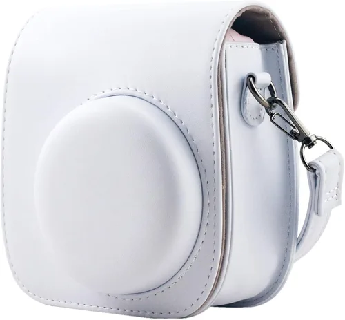 Vista 21 de Funda Protectora Compatible con Cámara de Fotos Instantáneas Fujifilm Instax Mini 12 11 9 8 con Bolsillo y Correa Ajustable (Mariposa Grande Pequeña)