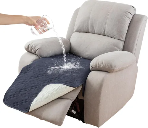 Vista 28 de Genina Juego de 2 Fundas de Reposabrazos para Sofá 100% Impermeables, Fundas para Reposabrazos de Sofá, Sillón, Protectores Antideslizantes