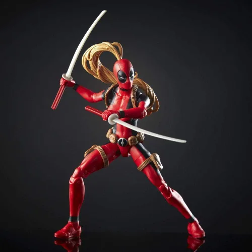 Vista 4 de Marvel Legends Series Lady Deadpool Figura de acción de 6 pulgadas para edades de 48 meses a 1188 meses