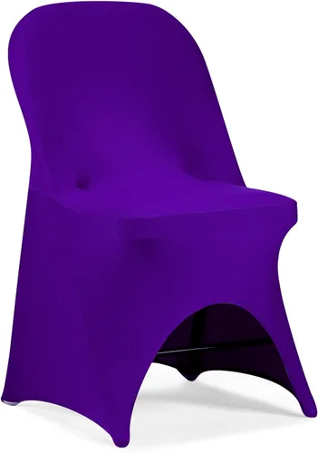 Vista 17 de Funda de silla Peomeise plegable, de elastano elástico para bodas, fiestas, banquetes, eventos