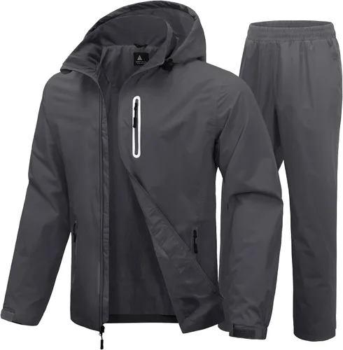 Vista 7 de SWISSWELL Trajes de lluvia impermeables y ligeros para hombres y mujeres, chaqueta y pantalones para golf, senderismo, viajes