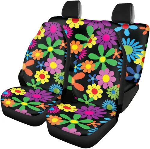 Vista 27 de Howilath 250 USA Anniversary - Juego de 4 fundas de asiento de automóvil de ajuste universal para asientos delanteros y traseros para uso en todas