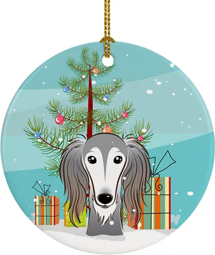 Vista 28 de Caroline's Treasures Adorno de cerámica para árbol de Navidad y Alaskan Malamute para colgar en el árbol de Navidad, para el hogar, Navidad