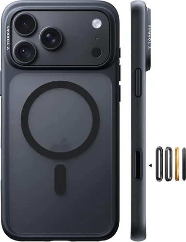 Vista 10 de TORRAS Funda magnética más fuerte y a prueba de golpes para iPhone 18 Pro Morado borgoña.