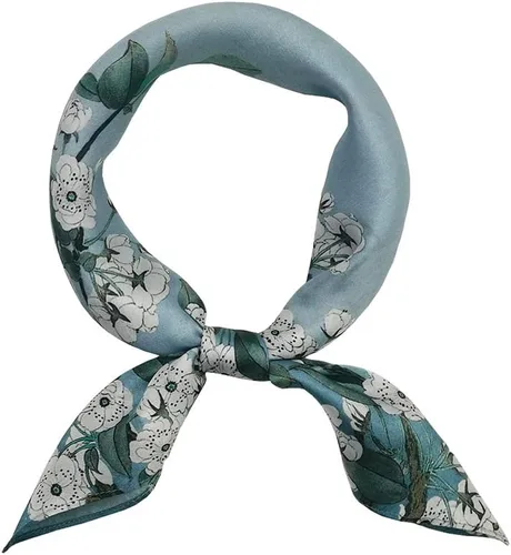 Vista 15 de FONYVE Bufandas 100% de seda de morera para mujer, bufanda cuadrada ligera de satén para la cabeza, bufanda pequeña de seda para dormir, 21 x 21