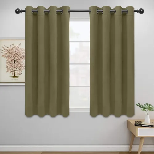 Vista 206 de Easy-Going - Cortinas opacas para dormitorio, aislamiento térmico sólido con ojales, cortinas de ventana para reducción de ruido, cortinas