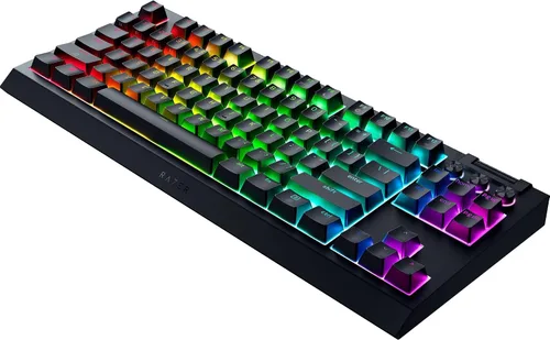 Vista 8 de Razer BlackWidow V4 TKL HyperSpeed Wireless Hot Swappable Gaming Keyboard: Orange Tactile Switches - Wireless & Bluetooth - Multi-Function Roller &