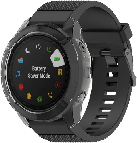 Vista 3 de RuenTech Funda compatible con Garmin Fenix 6X/6X Pro/Fenix 6X Sapphire Case Protector TPU Funda protectora Marco para Fenix 6X Smart Watch