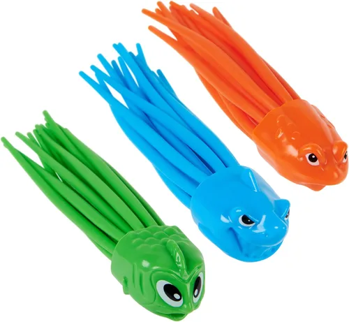 Vista 6 de SwimWays SquiDivers - Juguetes de buceo en piscina para niños, paquete de 3, juguetes de baño y suministros para fiestas en la piscina para niños