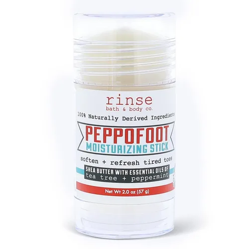 Vista 6 de Rinse Bath & Body Peppofoot Bálsamo en Barra para Talones - Bálsamo para Pies Hecho a Mano para Pies Secos y Agrietados con Aceites de Menta y Árbol