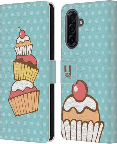 Vista 154 de Head Case Designs Assortment Cupcakes Happiness Leather Wallet Case Compatible with Samsung Galaxy A07 4G Surtido